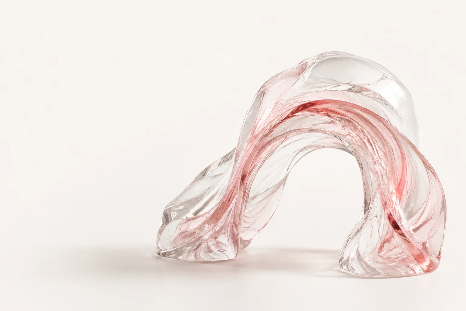 Conceptual glass sculpture for contact